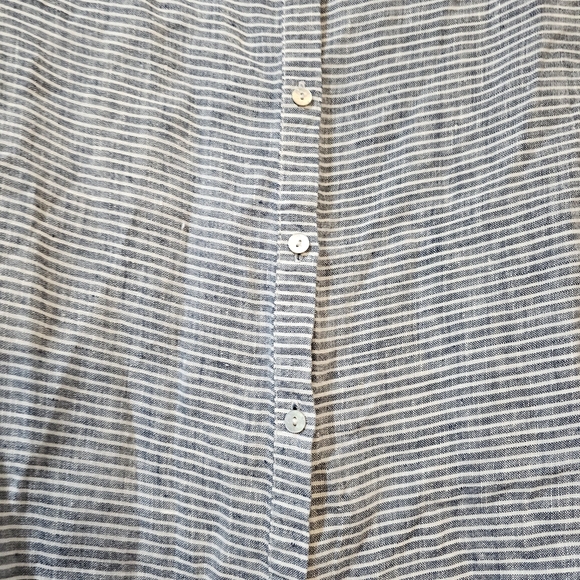 St. Tropez West 100% Linen relax shirt size Large - Picture 3 of 9